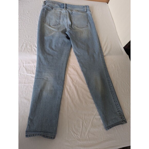 Talbots Flawless Five Pocket Slim Ankle Jeans 8 Blue Womens Mid Rise Stretch - Picture 4 of 11